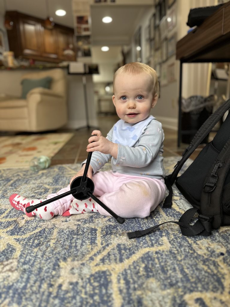 Eloise and mom's flute things!